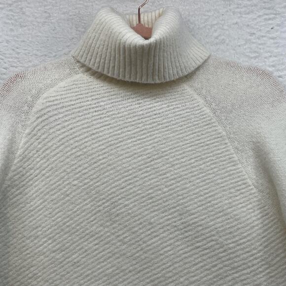 MNG Sweater Womens XL Ribbed Turtleneck Pullover Wool Blend Textured Knit - Picture 4 of 10